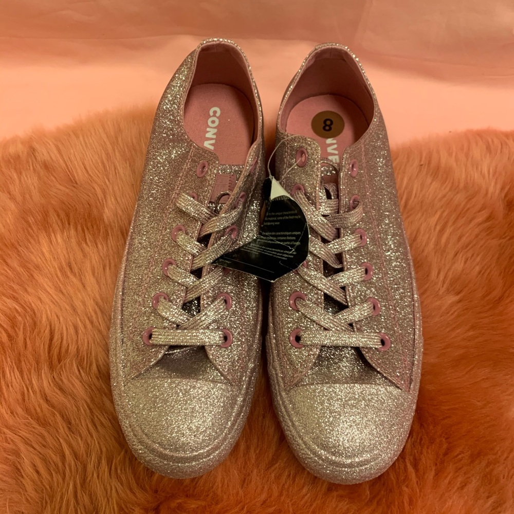 💕NWT Women’s Converse in Metallic Glitter Pink💕 - Picture 5 of 9